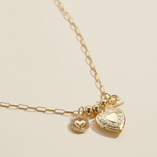 Load image into Gallery viewer, The &quot;Julie&quot; Heart Locket Charm Necklace
