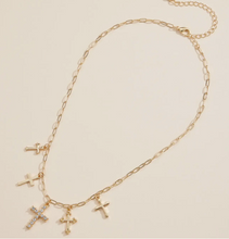 Load image into Gallery viewer, The &quot;Tiffany&quot; Cross Variation Charm Necklace
