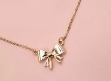 Load image into Gallery viewer, Mini Bow Ribbon Necklace
