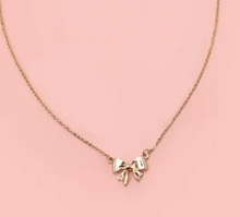 Load image into Gallery viewer, Mini Bow Ribbon Necklace
