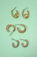 Load image into Gallery viewer, The &quot;Maggie&quot; Trio Hoop Earrings
